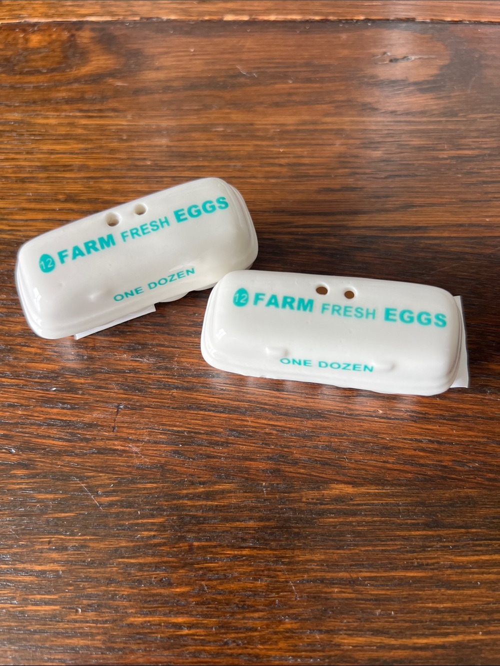Farm Fresh Eggs' Egg Carton Salt & Pepper Ceramic Shakers